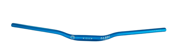 כידון מורחב כחול עם כיתוב בלבן OZ BIKE, מספר הטלפון והלוגו