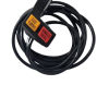 כבל שחור עם 2 מצגים צהוב ECO TURBO ואדום SINGLE DUAL