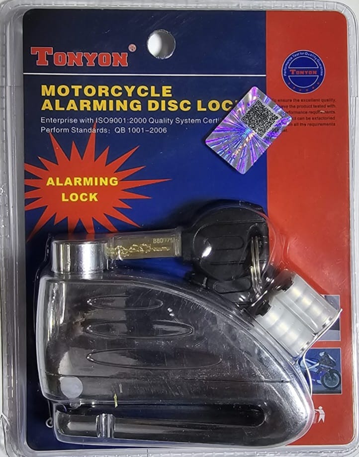 מנעול דיסק עם אזעקה חכמה מובנית